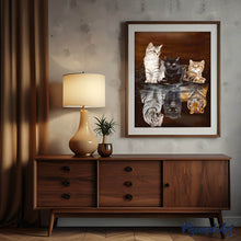 Load image into Gallery viewer, Diamond Painting | Diamond Painting - Kitten Reflection | animals cats Diamond Painting Animals | FiguredArt