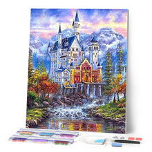 Load image into Gallery viewer, Diamond Painting | Diamond Painting - Castle in the Mountains | castles cities Diamond Painting Cities Diamond Painting Landscapes