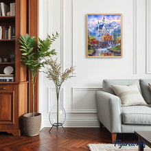 Load image into Gallery viewer, Diamond Painting | Diamond Painting - Castle in the Mountains | castles cities Diamond Painting Cities Diamond Painting Landscapes
