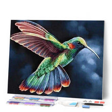 Load image into Gallery viewer, Diamond Painting | Diamond Painting - Hummingbird in the Night | animals Diamond Painting Animals | FiguredArt