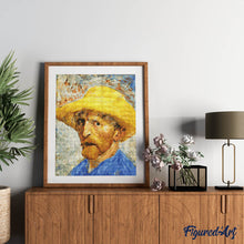 Load image into Gallery viewer, Diamond Painting - Self-Portrait with Straw Hat - Van Gogh