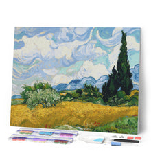 Load image into Gallery viewer, Diamond Painting - Wheat Field with Cypresses - Van Gogh
