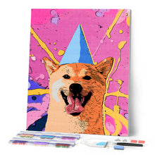 Load image into Gallery viewer, Diamond Painting - Pop Art Smiling Dog 40x50cm canvas already framed