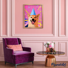Load image into Gallery viewer, Diamond Painting - Pop Art Smiling Dog 40x50cm canvas already framed