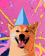 Load image into Gallery viewer, Diamond Painting - Pop Art Smiling Dog 40x50cm canvas already framed