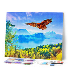 Load image into Gallery viewer, Diamond Painting - Eagle and landscape in Switzerland
