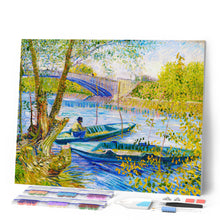 Load image into Gallery viewer, Diamond Painting - Fishing in spring, Pont de Clichy - Van Gogh