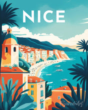 Load image into Gallery viewer, Diamond Painting - Travel Poster Nice canvas already framed
