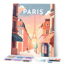 Load image into Gallery viewer, Diamond Painting - Travel Poster Paris canvas already framed
