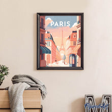 Load image into Gallery viewer, Diamond Painting - Travel Poster Paris canvas already framed