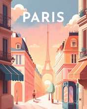 Load image into Gallery viewer, Diamond Painting - Travel Poster Paris canvas already framed