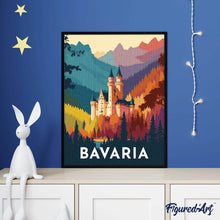 Load image into Gallery viewer, Diamond Painting - Travel Poster Bavaria