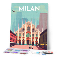 Load image into Gallery viewer, Diamond Painting - Travel Poster Milan