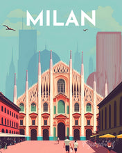 Load image into Gallery viewer, Diamond Painting - Travel Poster Milan