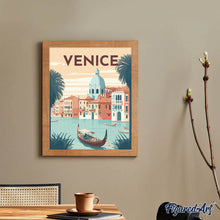 Load image into Gallery viewer, Diamond Painting - Travel Poster Venice canvas already framed