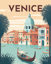 Load image into Gallery viewer, Diamond Painting - Travel Poster Venice canvas already framed