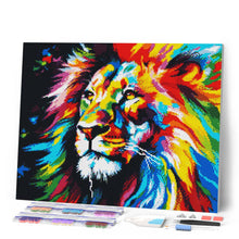 Load image into Gallery viewer, Diamond Painting - Colourful Abstract Lion