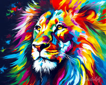 Load image into Gallery viewer, Diamond Painting - Colourful Abstract Lion