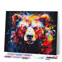 Load image into Gallery viewer, Diamond Painting - Colourful Abstract Bear