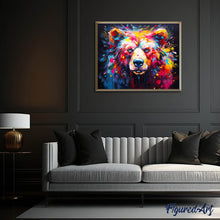 Load image into Gallery viewer, Diamond Painting - Colourful Abstract Bear