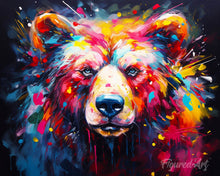 Load image into Gallery viewer, Diamond Painting - Colourful Abstract Bear