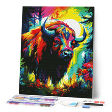 Load image into Gallery viewer, Diamond Painting - Colourful Abstract Bison