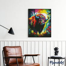 Load image into Gallery viewer, Diamond Painting - Colourful Abstract Bison