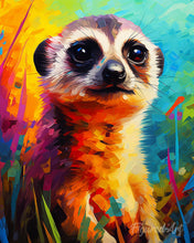 Load image into Gallery viewer, Diamond Painting - Colourful Abstract Meerkat