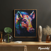 Load image into Gallery viewer, Diamond Painting - Colourful Abstract Wild boar