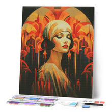 Load image into Gallery viewer, Diamond Painting - Art Deco Woman 40x50cm canvas already framed