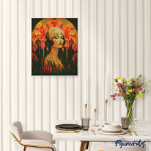 Load image into Gallery viewer, Diamond Painting - Art Deco Woman 40x50cm canvas already framed