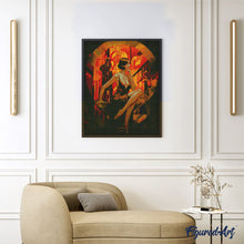 Load image into Gallery viewer, Diamond Painting - Sitting Art Deco Woman canvas already framed