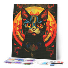 Load image into Gallery viewer, Diamond Painting - Art Deco Black Cat canvas already framed
