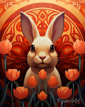 Load image into Gallery viewer, Diamond Painting - Rabbit Art Deco