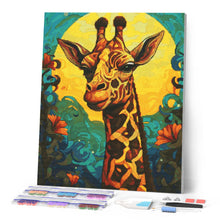 Load image into Gallery viewer, Diamond Painting - Giraffe Art Deco canvas already framed