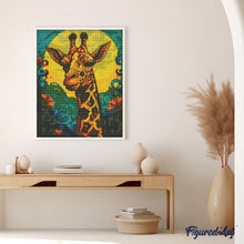 Load image into Gallery viewer, Diamond Painting - Giraffe Art Deco canvas already framed