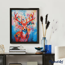 Load image into Gallery viewer, Diamond Painting - Colourful Deer in Bloom 40x50cm canvas already framed
