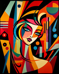 Diamond Painting - Picasso Style Abstract Woman 40x50cm canvas already framed