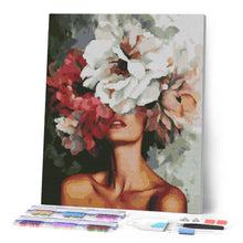 Load image into Gallery viewer, Diamond Painting - Beauty Behind Flowers canvas already framed