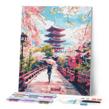 Load image into Gallery viewer, Diamond Painting - Kyoto in Bloom canvas already framed