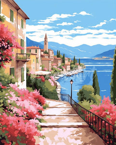 Diamond Painting - Lake Como in Bloom