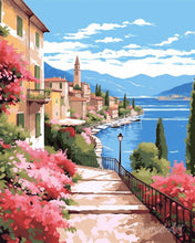 Load image into Gallery viewer, Diamond Painting - Lake Como in Bloom