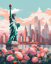 Load image into Gallery viewer, Diamond Painting - New York in Bloom canvas already framed