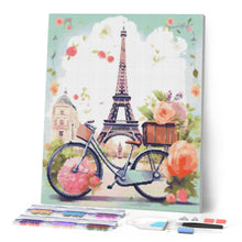Load image into Gallery viewer, Diamond Painting - Paris in Bloom canvas already framed
