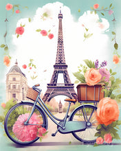 Load image into Gallery viewer, Diamond Painting - Paris in Bloom canvas already framed