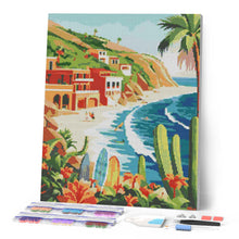 Load image into Gallery viewer, Diamond Painting - Coastal surfing 40x50cm canvas already framed