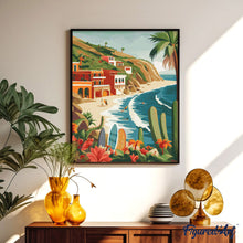 Load image into Gallery viewer, Diamond Painting - Coastal surfing 40x50cm canvas already framed