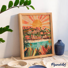 Load image into Gallery viewer, Diamond Painting - Bali Sunrise 40x50cm canvas already framed