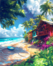 Load image into Gallery viewer, Diamond Painting - Surfing village 40x50cm canvas already framed