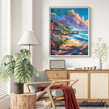 Load image into Gallery viewer, Diamond Painting - Beachside houses 40x50cm canvas already framed